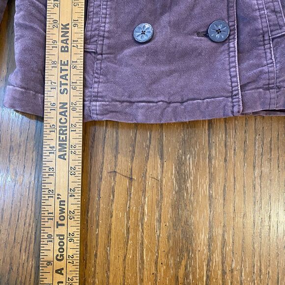 Y2K Whimsigoth Velvet Peacoat Jacket Purple Double Breasted Old Navy Junior XL - Picture 7 of 8
